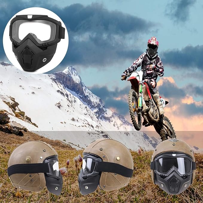 Transparent Glass Bike Riding Goggles Mask