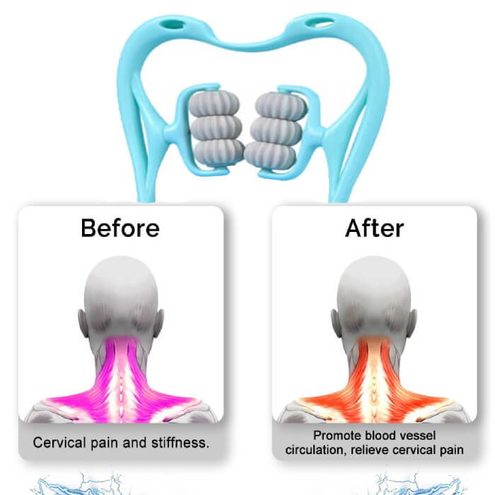 Neck Massage Roller, Deep Massager For Neck, Back, Shoulders.