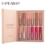 12-Piece Matte Liquid Lipstick & High Shine Lip Gloss Waterproof Set.