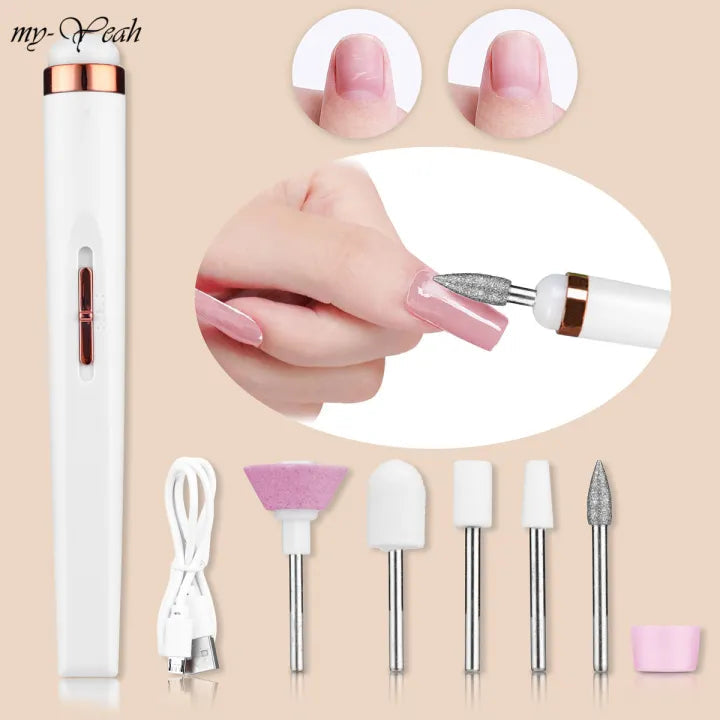 Myyeah Nail Art Drill Machine White and Lightpink 2W.