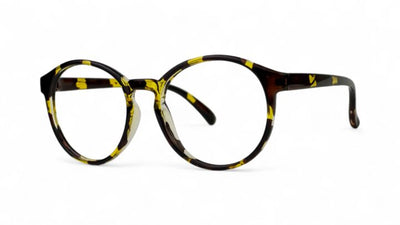 Patterned Yellow Black Circle Eyewear Frames