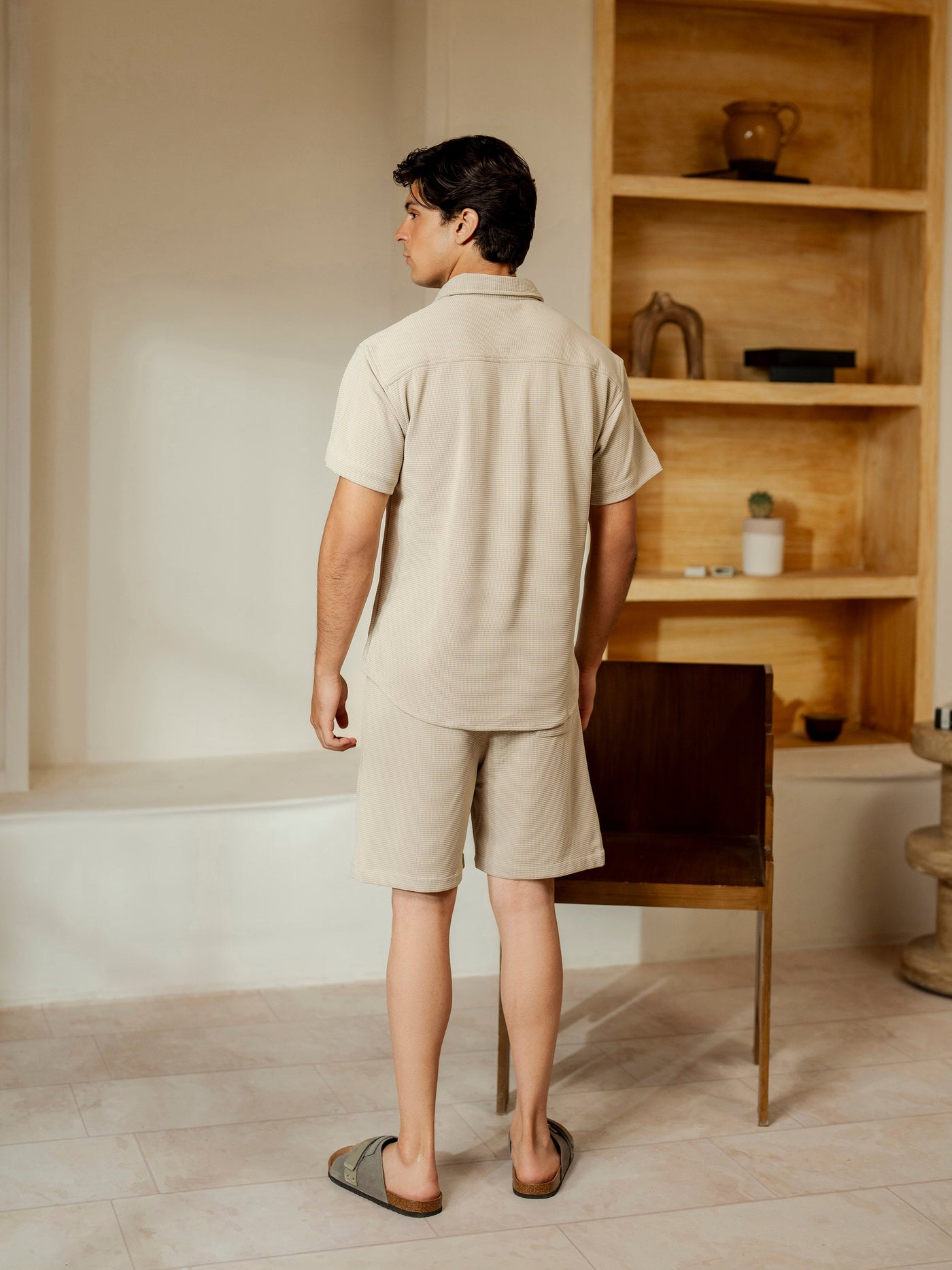 Waffle Knit Co-ord Set Shirt