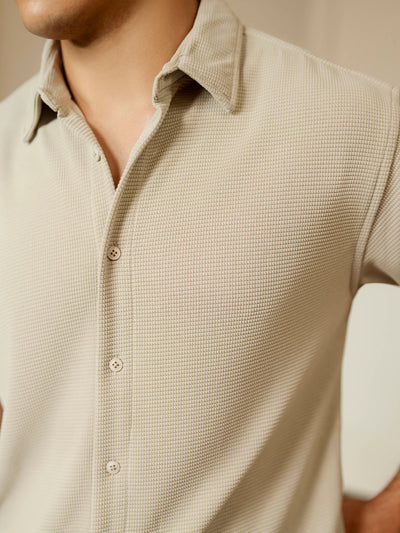 Waffle Knit Co-ord Set Shirt