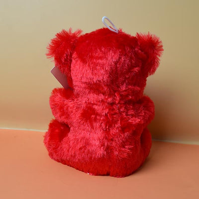 Cute Looking Little Red Teddy Bear with Bow Soft Toy