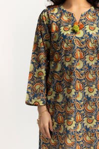 Jacquard Embellished Shirt And Printed Lawn Trouser